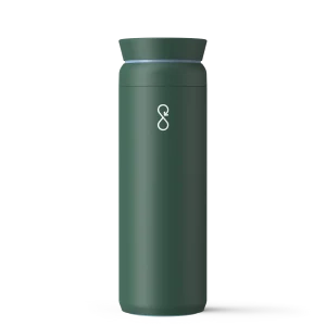 Ocean Bottle Peak Brew in Forest Green on a white background.