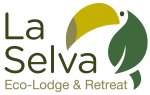 La Selva Eco-Lodge & Retreat logo featuring green and yellow leaf design with brand name.