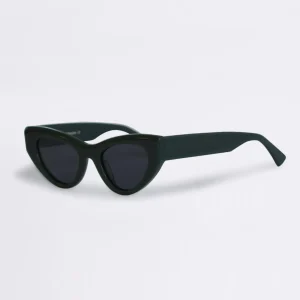Sunglasses Men EYE 67 green narrow winged frame with polarized lenses