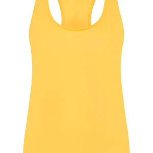 Organic Cotton Racer Tank Yellow front view