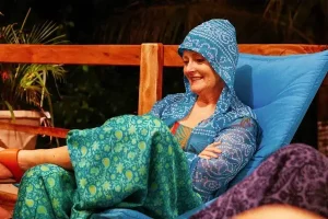 Relaxing on a sundeck at Footsteps Eco Lodge
