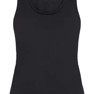 Organic Cotton Tank Top Caviar Black front view