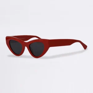 Sunglasses Women EYE 67 red narrow winged frame with polarized lenses